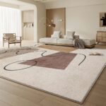 Abstract Beige Living Room Rug - Image 5