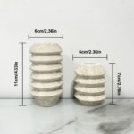 Roman Travertine Candle Holder - Image 2