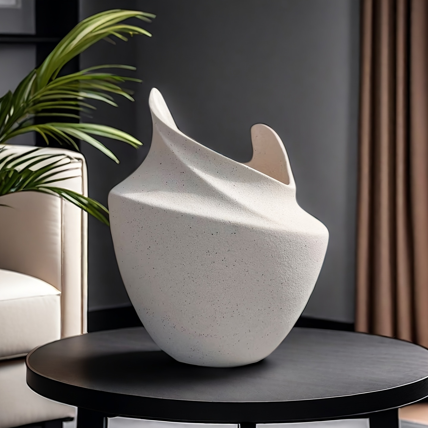 product-fancy-a50b7a12-6114-4e03-8961-69de79b5b5ae Matte Sculptural Ceramic Vase - Image 1