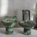 Sculptural Green Ceramic Vase - Image 2
