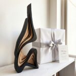 Sculptural Wood Flow Ornament