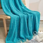 Soft Textured Tassel Throw Blanket – Warm Neutral Sofa Throw - Image 4