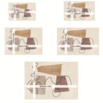 Abstract Beige Living Room Rug - Image 3