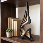 Sculptural Wood Flow Ornament - Image 3