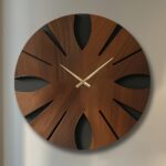 Sculpted Walnut Eclipse Clock - Image 3