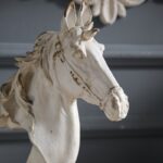 Antique White Horse Head Sculpture - Image 4