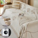 Soft Botanical Sofa Cover - Image 6