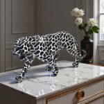 Monochrome Leopard Sculpture - Image 3