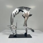Abstract Bowing Horse Sculpture - Image 2