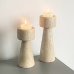 Sculptural Marble Candle Stand