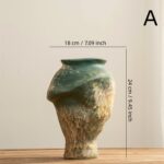 Textured Green Ceramic Vase - Image 4