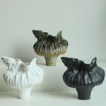 Sculptural White Ceramic Vase