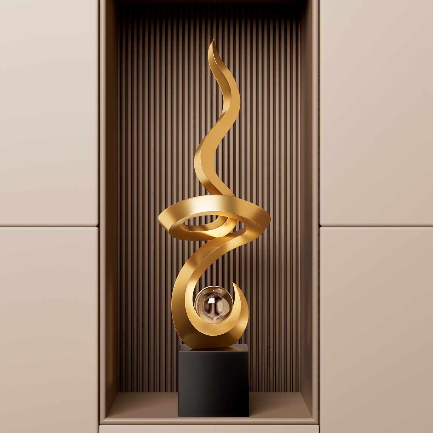 product-fancy-dda8db52-eaf5-458e-ae32-40e79c0ff39e Grand Luxury Infinity Crystal Statement Sculpture - Image 1