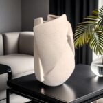 Sculpted Stone Ceramic Vase