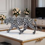 Monochrome Leopard Sculpture - Image 4