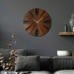 Sculpted Walnut Eclipse Clock