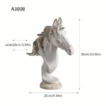 Antique White Horse Head Sculpture - Image 2