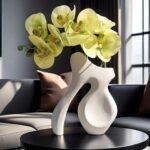 Sculptural White Ceramic Vase - Image 4