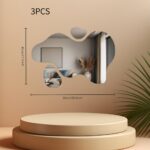 Organic Frameless Wall Mirror Set - Image 2