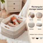 Neutral Woven Storage Basket - Image 3