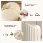 Curved Velvet Vanity Stool - Image 4