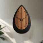 Sculpted Walnut Teardrop Clock - Image 7