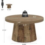 Fluted Pedestal Coffee Table - Image 2