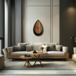 Sculpted Walnut Teardrop Clock - Image 4