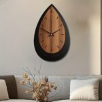 Sculpted Walnut Teardrop Clock - Image 3