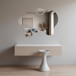 Organic Frameless Wall Mirror Set - Image 3