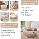 Neutral Woven Storage Basket - Image 4