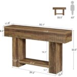 Ribbed Walnut Console Table - Image 3
