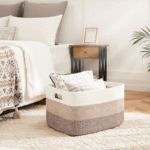 Neutral Woven Storage Basket - Image 7