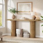 Fluted Oak Console Table - Image 4