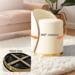 Curved Velvet Vanity Stool - Image 3