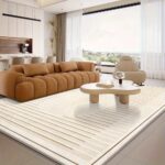 Minimal Beige Living Room Rug - Image 3