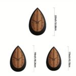 Sculpted Walnut Teardrop Clock - Image 2