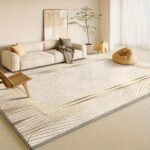 Warm Beige Geometric Rug