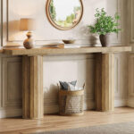 Fluted Oak Console Table