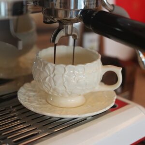 2. Cofee cup Embossed Floral Cup & Saucer Set - Image 1