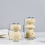 Hand-Carved Marble Candle Holder Set - Image 2