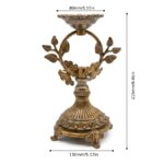 Vintage Brass Botanical Candle Holder - Image 2