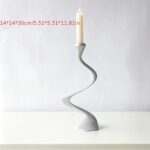 Modern Twist Metal Candle Holder - Image 2