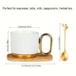 Ribbed Ceramic Coffee Cup Set - Image 2