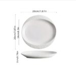 Hammered Edge Ceramic Dinner Plate - Image 2
