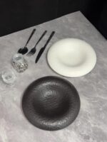 Hammered Ceramic Dining Plate Set - Image 6