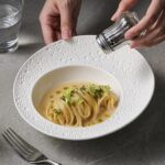 Textured Ceramic Pasta Bowl
