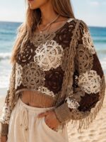 Bohemian Crochet Fringe Cardigan