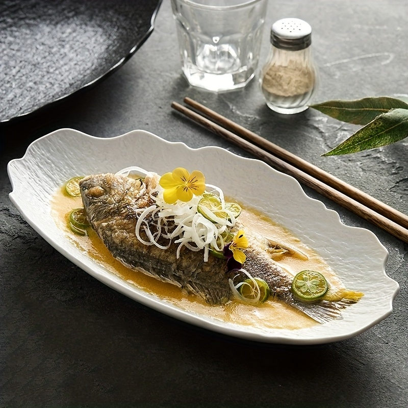 Organic Stone Fish Serving Platter