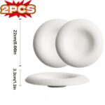 Hammered Ceramic Dining Plate Set - Image 3